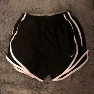 Classic black Nike running shorts
